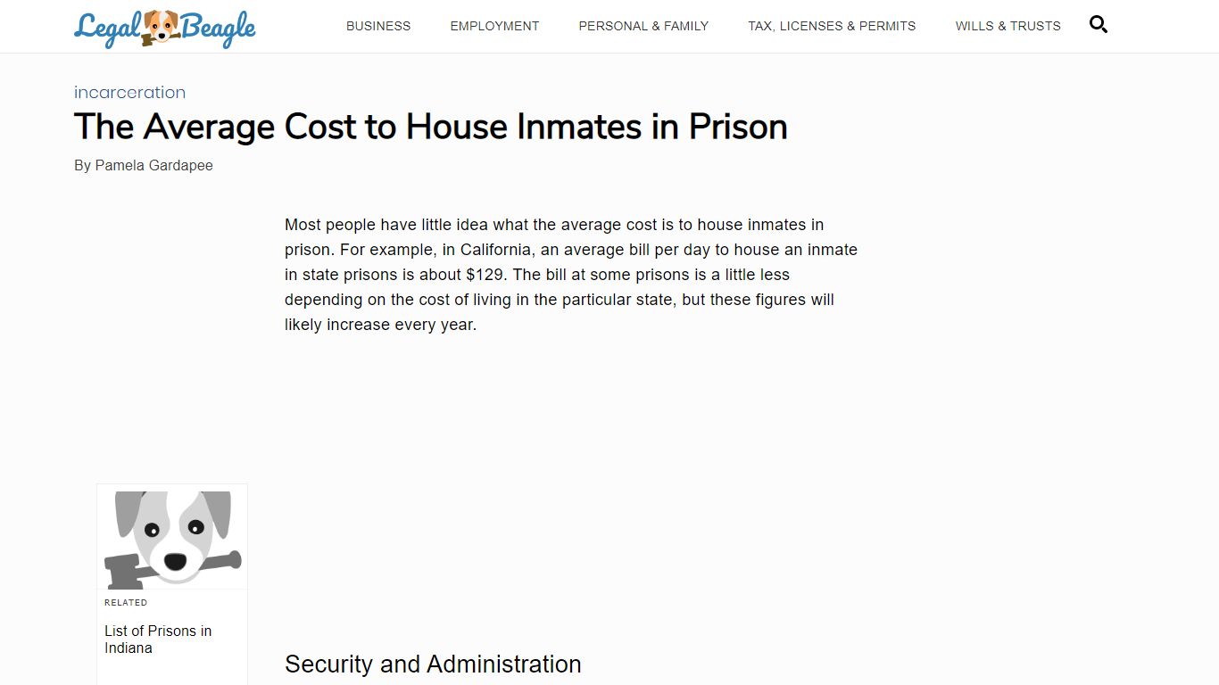 The Average Cost to House Inmates in Prison | Legal Beagle