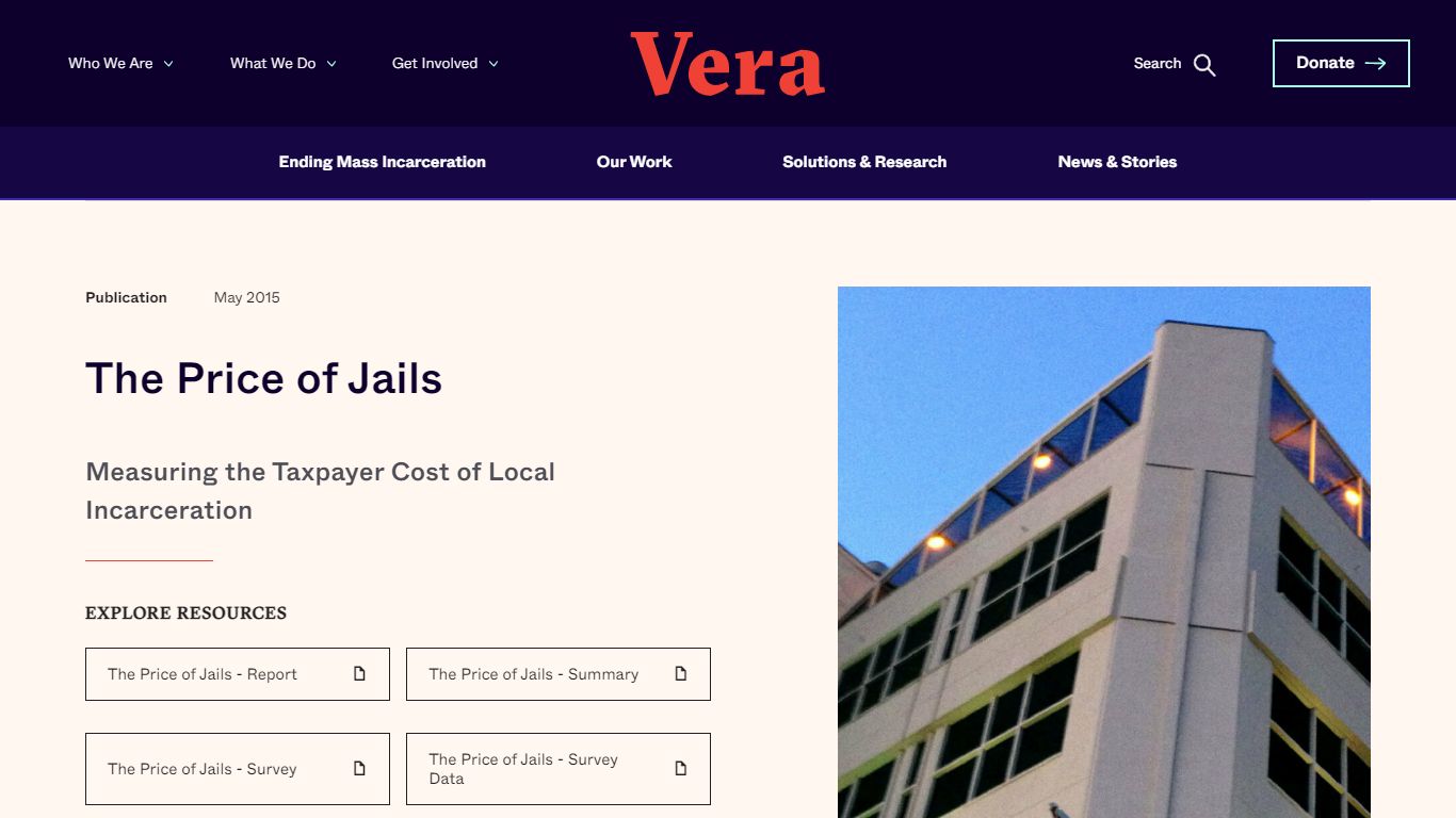 The Price of Jails | Vera Institute